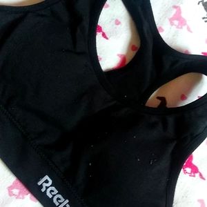 black Reebok bra.
